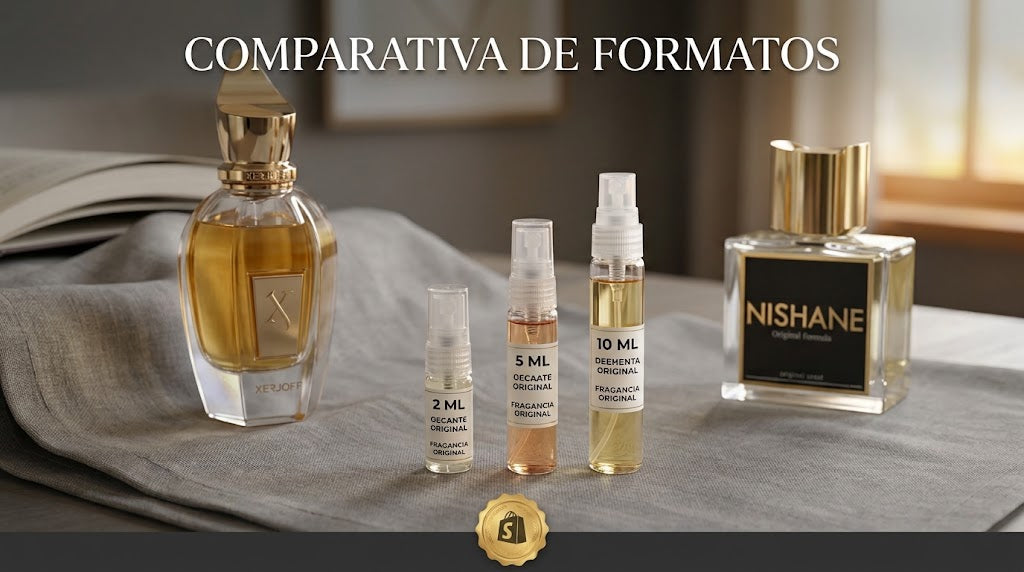 Decant vs miniatura vs muestra de regalo: las diferencias que nadie te explica